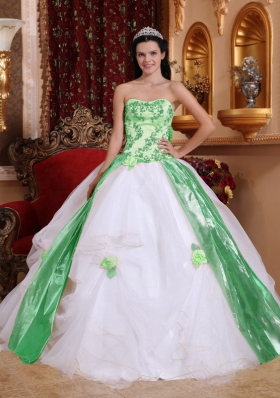 Perfect Puffy Strapless Beading and Appliques Sweet 16 Dresses for 2014