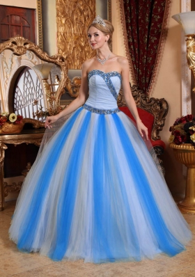 2014 Beautiful Multi-color Puffy Sweetheart Beading Quinceanera Dresses