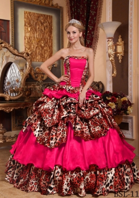 Elegant Puffy Strapless Pick-ups Quinceanera Dresses for 2014