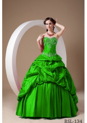 Lovely Princess Sweetheart with Pick-ups and Appliques Quinceanera Dresses for 2014