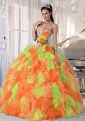 Exclusive Sweetheart Ruffles 2014 Spring Long Quinceanera Dresses