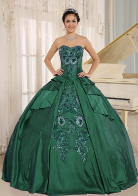 Lovely Green Embroidery Quinceanera Dress with Sweetheart In 2014