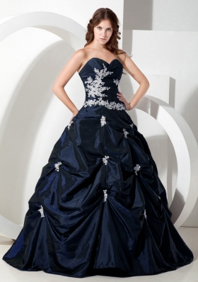 Princess Sweetheart Long Appliques 2014 Quinceanera Dresses