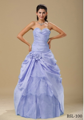 2014 Wonderful Hand Made Folwers and Ruched Bodice Quinceanera Dresses