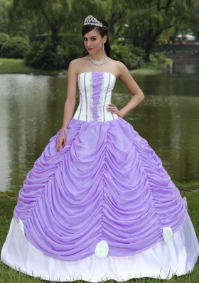 2014 Custom Made Puffy Quinceanera Dresses With Strapless Pick-ups