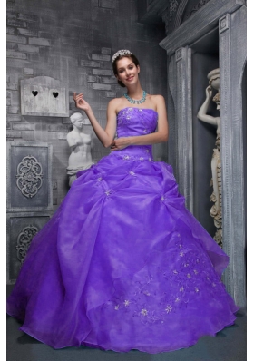 2014 Spring Beautiful Strapless Appliques Quinceanera Dresses