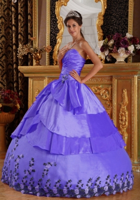 2014 Brand New Puffy Sweetheart with Appliques Quinceanera Dresses