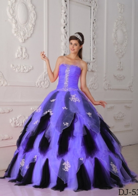 Pretty Princess Strapless Appliques Quinceanera Dresses for 2014