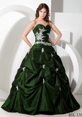 2014 Ball Gown Sweetheart Quinceanera Dresses with Appliques