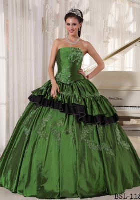 2014 Spring Ball Gown Strapless Quinceanera Dresses with Beading