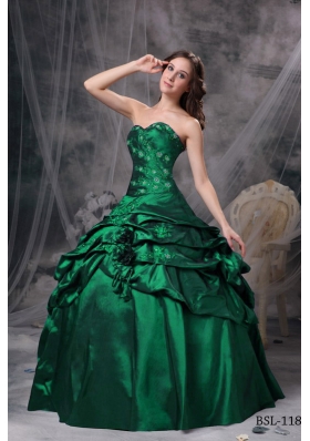 Ball Gown Sweetheart 2014 Spring Quinceanea Dresses with Appliques