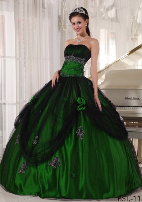Ball Gown Strapless 2014 Quinceanera Dresses with Beading