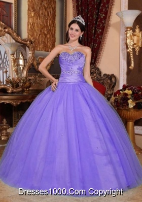 Sweetheart Tulle and Taffeta Beading and Ruching Sweet Sixteen Dresses