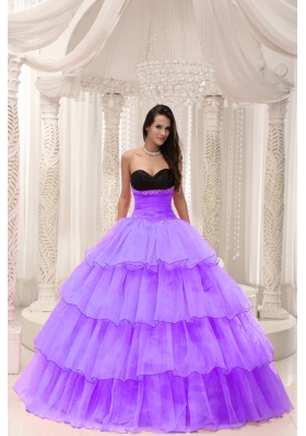 Sweetheart Beading and Layers Quinceanera Dress for 2014 Party