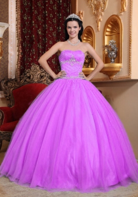 Sweetheart Appliques Decorate Quinceanera Gown with Tulle and Taffeta