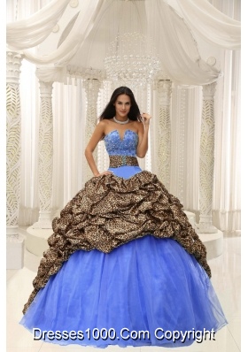 2014 Quinceanera Dress with Beading and Pick-ups Decorate Sweetheart Neckline