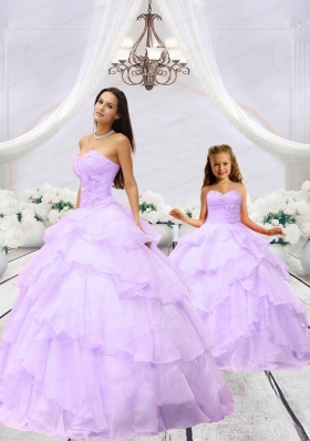 Affordable Beading and Ruching Lilac Princesita Dress for 2015