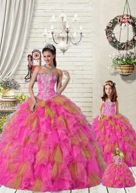 2015 Top Seller Multi-color Princesita Dress with Ruffles and Beading