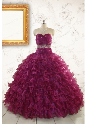 Brand New Style Quinceanera Gown with Beading and Ruffles