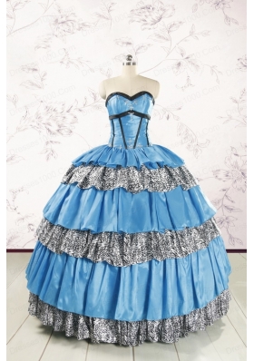 Unique Beading Sweetheart Ball Gown Quinceanera Dresses for 2015