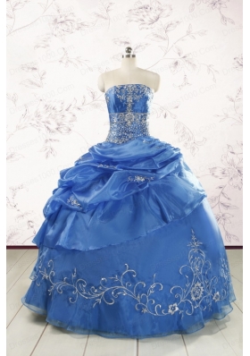 Exclusive Royal Blue Quinceanera Dresses with Appliques For 2015