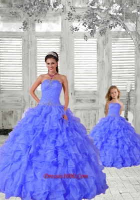 New Style Beading and Ruching Princesita Dress in Purple