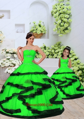 Trendy Beading and Ruching Spring Green Princesita Dress for 2015 Spring