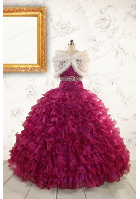 Prefect Quinceanera Dresses with Beading and Ruffles for 2015