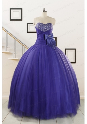 2015 Elegant Sweetheart Quinceanera Dresses with Bowknot