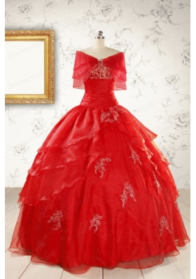 New Style Strapless Quinceanera Dresses with Appliques