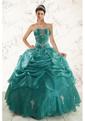 Cheap New Style Ball Gown Sweet 16 Dresses with Appliques