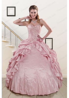 In Stock Sweet Spaghetti Straps Quinceanera Dresses in Pink