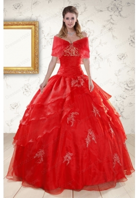 Cheap Strapless Quinceanera Dresses with Appliques