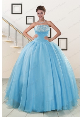 New Style Strapless Quinceanera Dresses with Appliques