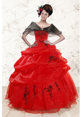 New Style  Sweetheart Red Quinceanera Dresses for 2015