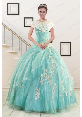 most popular Ball Gown Sweetheart Cheap  Quinceanera Gowns with Appliques