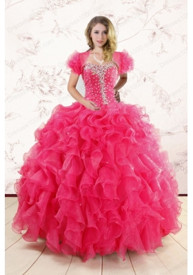 Most Popular Ruffles and Beaded Wonderful Quinceanera Gowns for 2015