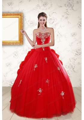 most popular Sweetheart  Quinceanera Gowns with Appliques