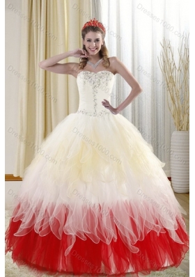 2015 Affordable Sweetheart Quinceanera Dresses with Beading