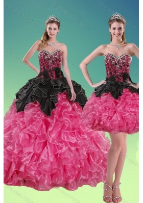 2015 New Style Beading and Ruffles Designer Quinceanera Dresses in Multi Color