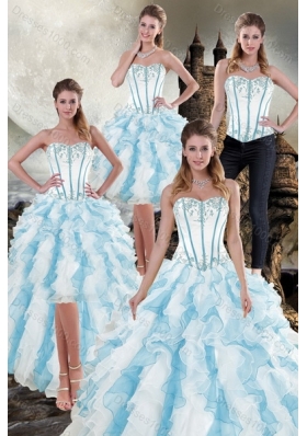 2015 New Style Ruffles Quinceanera Dresses in Multi Color