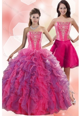 2015 Spring Multi Color Quinceanera Dresses with Appliques