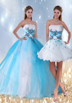 Pretty Multi Color Quinceanera Dress with Appliques and Beading