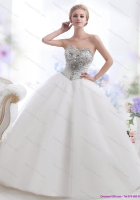 Perfect 2015 Beading and Appliques Wedding Dresses
