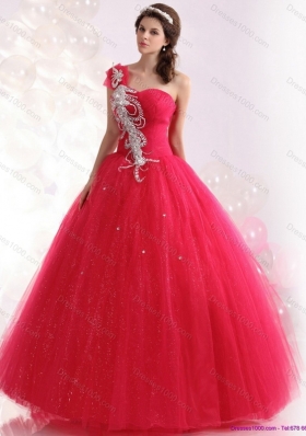 The Super Hot One Shoulder Dresses for a Quinceanera with Beading for 2015