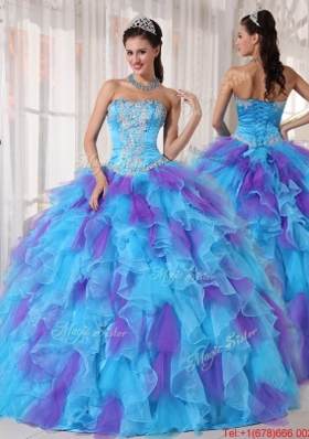 Spring Pretty Ball Gown Beading and Appliques Quinceanera Dresses