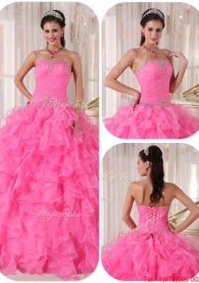 2016 Spring Exclusive Ball Gown Strapless Sweet 16 Gowns with Beading