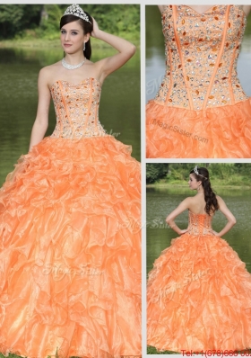 New Style Beading and Ruffles Layered Quinceanera Gowns