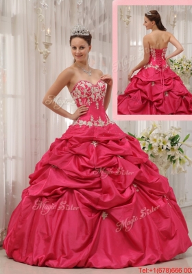 Summer Simple Ball Gown Sweetheart Appliques Quinceanera Dresses