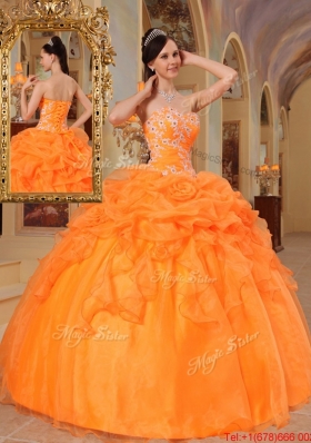 New Style Orange Red Ball Gown Sweetheart Quinceanera Dresses